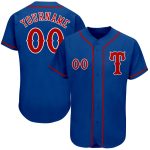 Personalized Authentic Baseball Jersey in Royal Red and White Personalized Royal Red-White Authentic Baseball Jersey