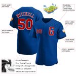 Custom Name and Number Baseball Jersey in Royal Red-White | Personalized Authentic Team Jersey Personalized Royal Red-White