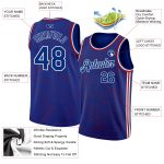 Custom City Edition Basketball Jersey - Personalized Royal Red-White Team Name and Number Personalized Royal Red-White Authentic