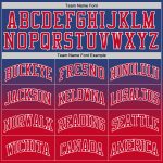Custom Name Number Authentic Fade Fashion Basketball Jersey - Personalized Royal Red-White Personalized Royal Red-White Authentic