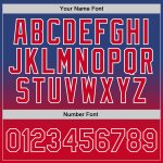 Custom Name Number Authentic Fade Fashion Basketball Jersey - Personalized Royal Red-White Personalized Royal Red-White Authentic