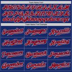 Custom Gradient Fashion Baseball Jersey - Personalized Royal Red-White Team Name & Number Personalized Royal Red-White Authentic