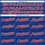 Custom Name and Number Authentic Sleeveless Baseball Jersey in Royal Red-White - Personalized Team Apparel Personalized Royal