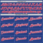 Personalized Authentic Basketball Jersey in Royal Red and White - Throwback Style Personalized Royal Red-White Authentic