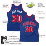 Custom Royal Red White Basketball Jersey - Personalized Throwback Design with Name and Number Personalized Royal Red-White