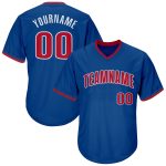 Custom Name and Number Authentic Baseball Jersey Shirt - Personalized Red and White Rib-Knit Throwback Design Personalized