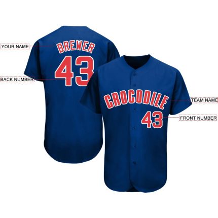 Custom Name and Number Personalized Baseball Jersey - Royal Red-White Team Jersey Personalized Royal Red-White Baseball Jersey