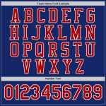 Personalized Red-White Varsity Letterman Jacket - Full-Snap Bomber Style Personalized Royal Red-White Bomber Full-Snap Varsity