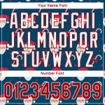 Custom Name and Number Christmas Baseball Jersey - 3D Authentic Red-White Design Personalized Royal Red-White Christmas 3D