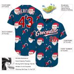 Custom Name and Number Christmas Baseball Jersey - 3D Authentic Red-White Design Personalized Royal Red-White Christmas 3D