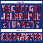 Personalized Christmas Santa Claus 3D Hockey Lace Neck Jersey - Royal Red and White Design Personalized Royal Red-White Christmas