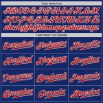 Custom Name Number Baseball Jersey - Personalized Authentic Red White Gold Team Jersey Personalized Royal Red White-Gold
