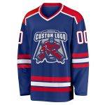 Customizable Red and White Hockey Jersey - Personalized Team Apparel Personalized Royal Red-White Hockey Jersey
