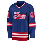 Custom Name and Number Royal Red-White Hockey Jersey - Personalized Team Gear Personalized Royal Red-White Hockey Jersey