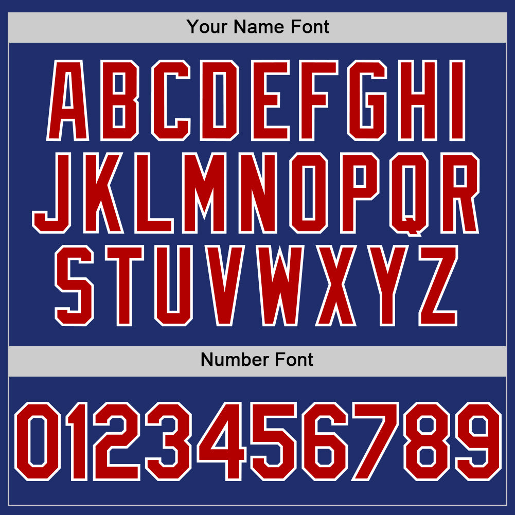 Personalized Royal Red-White Line Authentic Baseball Jersey Team Custom Name and Number Custom Name Number Authentic Baseball Jersey - Personalized Royal Red-White Line Team Jersey Personalized Royal Red-White - Image 5