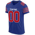Personalized Authentic Football Jersey in Royal Red and White Mesh Personalized Royal Red-White Mesh Authentic Football Jersey