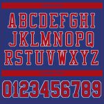 Custom Team Name Number Authentic Football Jersey - Personalized Royal Red-White Mesh Jersey Personalized Royal Red-White
