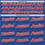 Custom Name and Number Personalized Royal Red-White Mesh Authentic Baseball Jersey - Throwback Team Style Personalized Royal