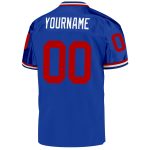 Custom Name and Number Personalized Royal Red-White Mesh Throwback Football Jersey - Authentic Team Apparel Personalized