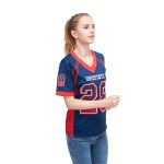 Custom Football Jersey with Personalized Name and Number in Royal Red-White Mesh Drift Design Personalized Royal Red-White