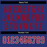 Custom Name & Number Personalized Red-White Mesh Fashion Football Jersey - Team Jersey Personalized Royal Red-White Mesh