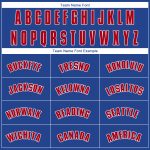 Custom Name Number Performance T-Shirt for Teams - Personalized Red and White Apparel Personalized Royal Red-White Performance