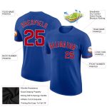 Custom Name Number Performance T-Shirt for Teams - Personalized Red and White Apparel Personalized Royal Red-White Performance
