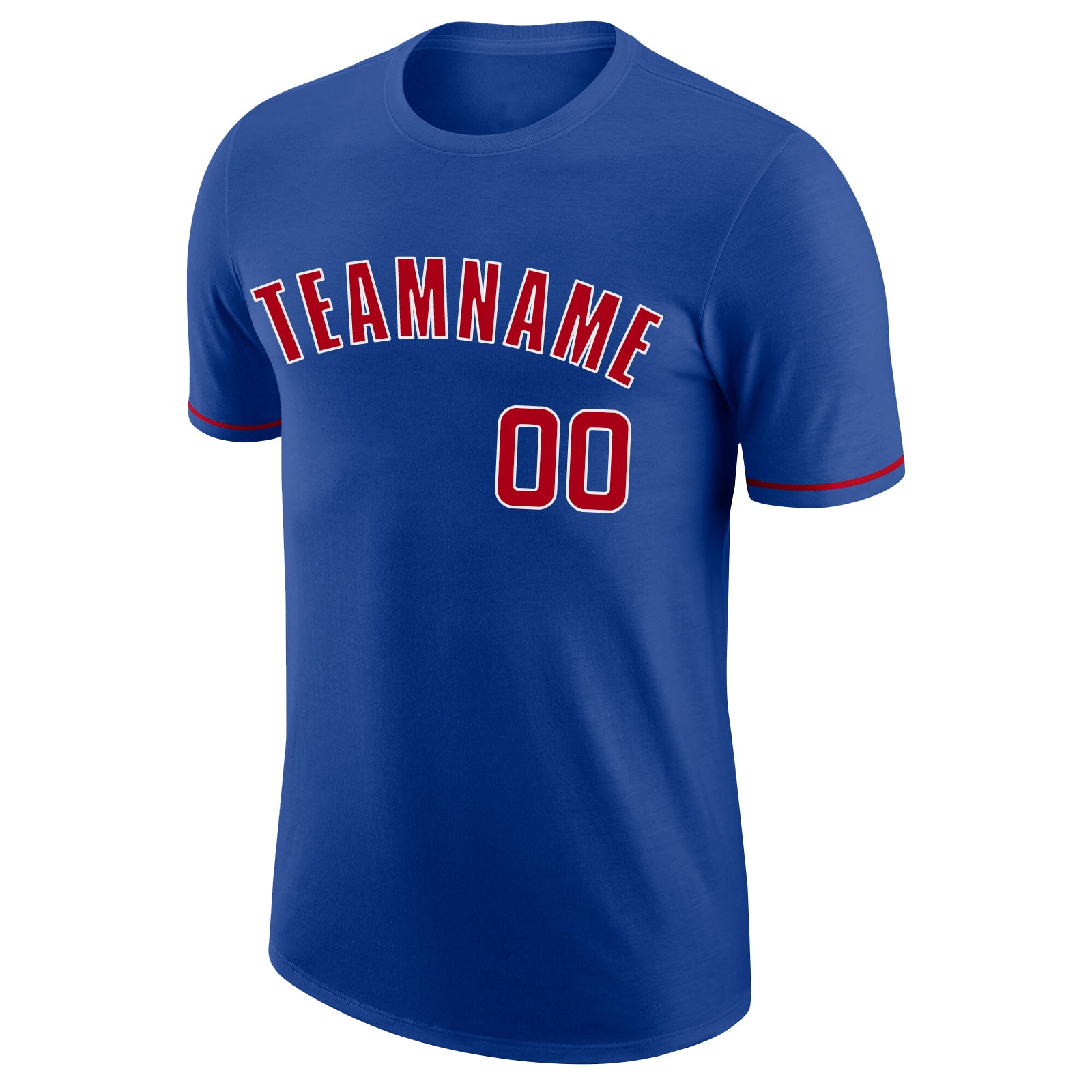 Personalized Royal Red-White Performance T-Shirt Team Custom Name and Number Custom Name Number Performance T-Shirt for Teams - Personalized Red and White Apparel Personalized Royal Red-White Performance - Image 5