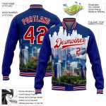 Custom Philadelphia City Edition 3D Varsity Letterman Jacket - Personalized Red-White Bomber with Name & Number Personalized