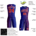 Custom Team Basketball Jersey - Personalized Red-White Round Neck Sublimation Suit with Name and Number Personalized Royal