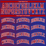 Custom Team Basketball Jersey - Personalized Red-White Round Neck Sublimation Suit with Name and Number Personalized Royal