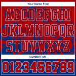 Personalized Basketball Jersey - Red & White Round Neck Sublimation Suit Personalized Royal Red-White Round Neck Sublimation