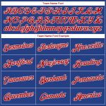 Custom Name and Number Basketball Jersey - Authentic City Edition Red-White Side Stripes Personalized Royal Red-White Side