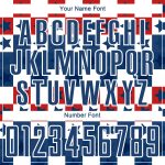 Custom Soccer Jersey with Personalized Name and Number, Royal Red-White Stars and Squares Design Personalized Royal Red-White