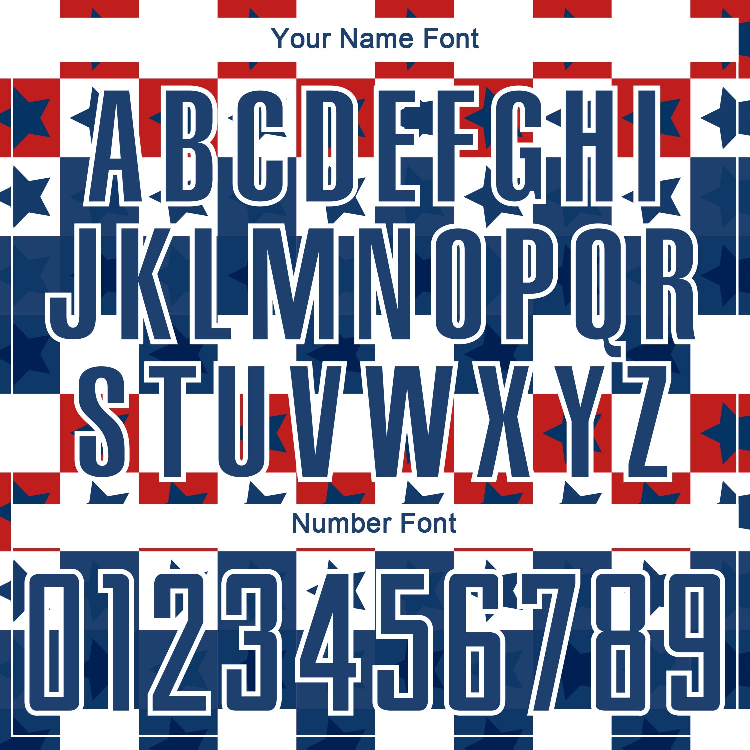 Personalized Royal Red-White Stars And Squares Sublimation Soccer Uniform Jersey Team Custom Name and Number Custom Soccer Jersey with Personalized Name and Number, Royal Red-White Stars and Squares Design Personalized Royal Red-White - Image 6