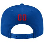 Custom Name and Number Adjustable Snapback Hat - Personalized Royal Red-White Stitched Team Cap Personalized Royal Red-White