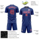 Custom Japanese Flag Soccer Jersey with Personalized Name and Number - Royal Red-White Sublimation Team Uniform Personalized