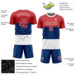 Custom Serbian Flag Soccer Jersey - Personalized Royal Red-White Uniform with Name and Number Personalized Royal Red-White