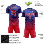 Personalized Red and White Soccer Jersey - Custom Sublimation Uniform Personalized Royal Red-White Sublimation Soccer Uniform