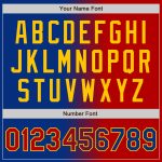 Custom Varsity Letterman Jacket with Name and Number - Personalized Red-Yellow Bomber Gradient Fashion Jacket Personalized