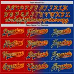 Custom Varsity Letterman Jacket with Name and Number - Personalized Red-Yellow Bomber Gradient Fashion Jacket Personalized