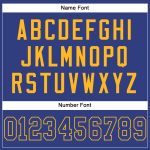 Personalized Custom Name and Number Royal-Gold Authentic Football Jersey - Team Jersey Personalized Royal Royal-Gold Mesh