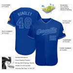 Custom Name and Number Authentic Royal-Light Blue Baseball Jersey - Personalized Team Apparel Personalized Royal Royal-Light