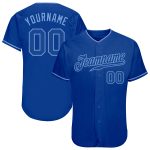 Custom Name and Number Authentic Royal-Light Blue Baseball Jersey - Personalized Team Apparel Personalized Royal Royal-Light