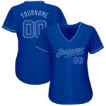 Custom Name and Number Authentic Royal-Light Blue Baseball Jersey - Personalized Team Apparel Personalized Royal Royal-Light