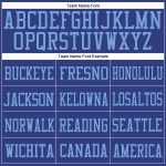 Personalized Custom Name and Number Football Jersey - Royal-Light Blue Mesh Authentic Design Personalized Royal Royal-Light