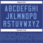 Personalized Custom Name and Number Football Jersey - Royal-Light Blue Mesh Authentic Design Personalized Royal Royal-Light