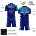 Custom Light Blue Soccer Jersey with Name & Number - Personalized Royal Sublimation Uniform Personalized Royal Royal-Light