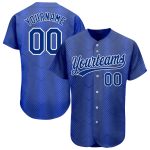 Personalized Custom Name and Number Authentic Baseball Jersey - Royal Navy 3D Pattern Design Personalized Royal Royal-Navy
