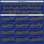 Custom Authentic Baseball Jersey - Personalized Royal-Old Gold Design Personalized Royal Royal-Old Gold Authentic Baseball